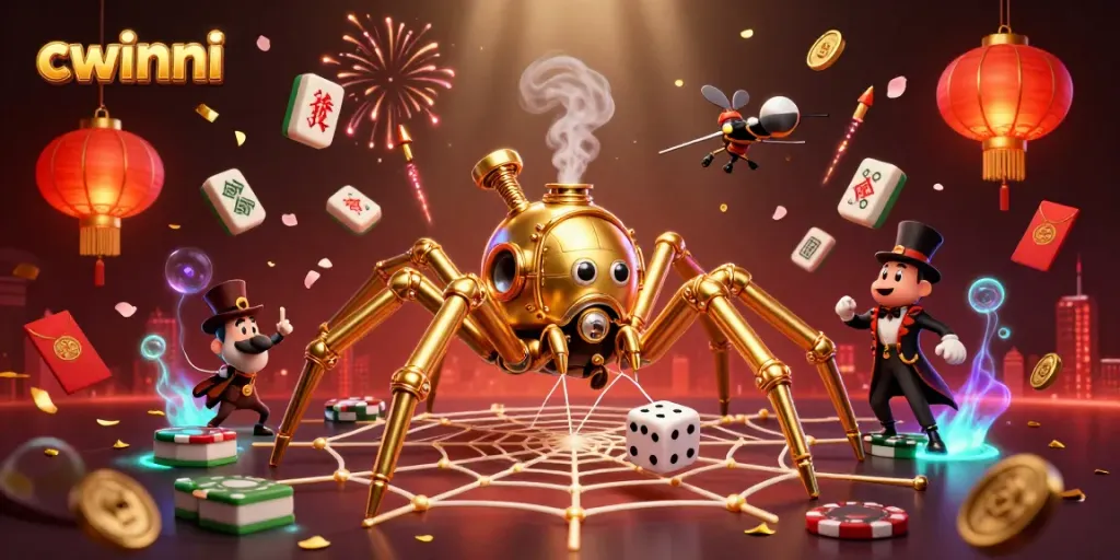 Experience thrilling gambling action with cwinni’s vibrant steampunk casino illustration.