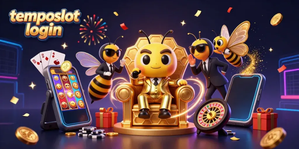 Slot game interaktif temposlot login dengan karakter kartun berwarna-warni, menyajikan pengalaman bermain hiburan menarik.