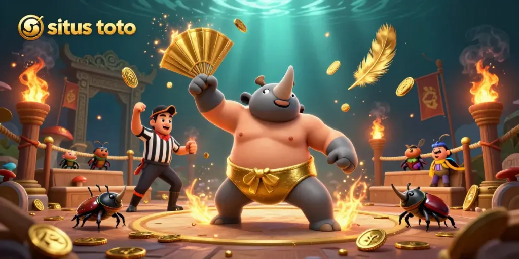 Menangkan peluang di situs toto sambil menyaksikan kejuaraan Sumo serangga yang seru.