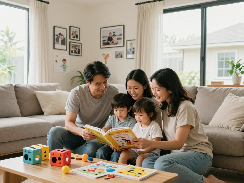 ROKOK88 parenting resources imagery featuring a family creating educational moments together.