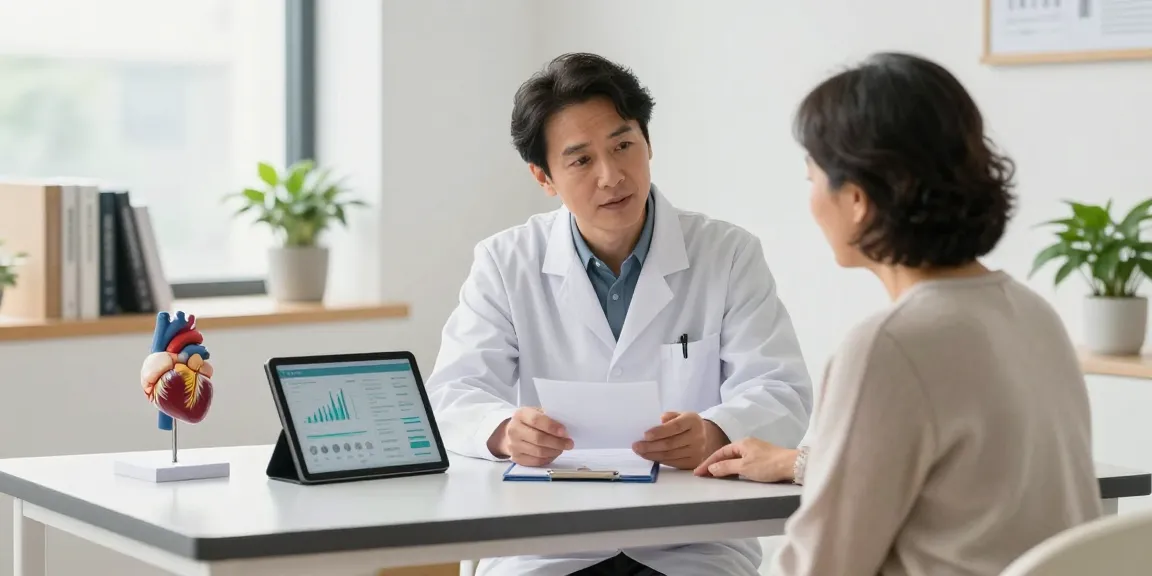 Engaging health consultation scene highlighting how to read more about patient care options.