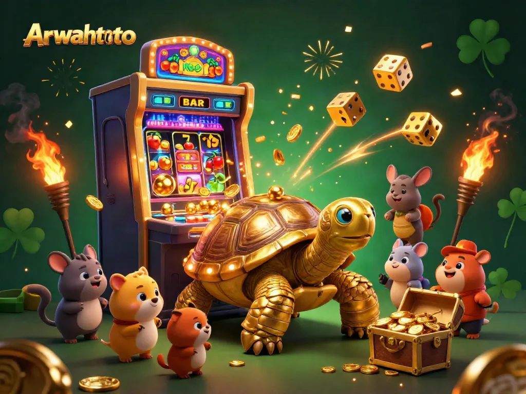 Arwahtoto menghadirkan ilustrasi casino 3D dengan karakter unik dan elemen judi menarik.