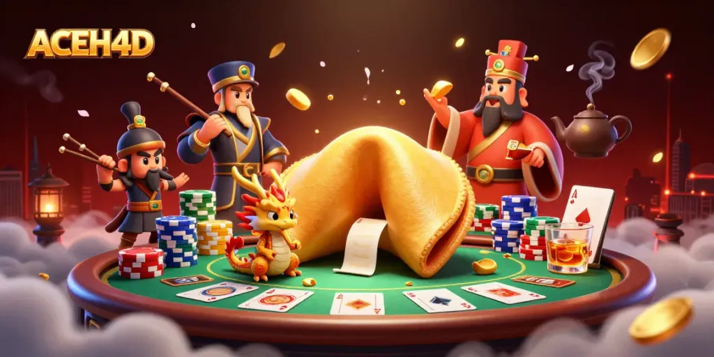 Engage in thrilling poker action with ACEH4D's lively gaming atmosphere and magical characters.