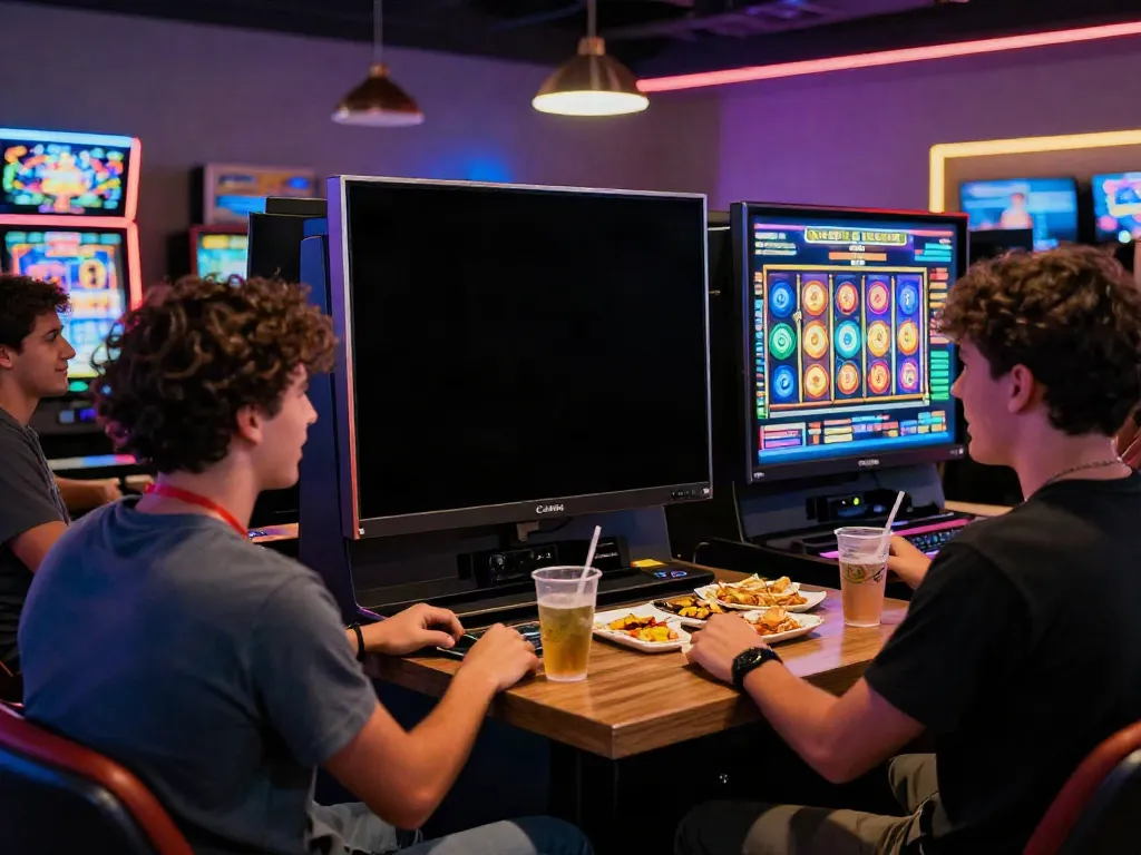 Pengalaman bermain slot online di NAGAHOKI303 dengan suasana gamer yang energik.