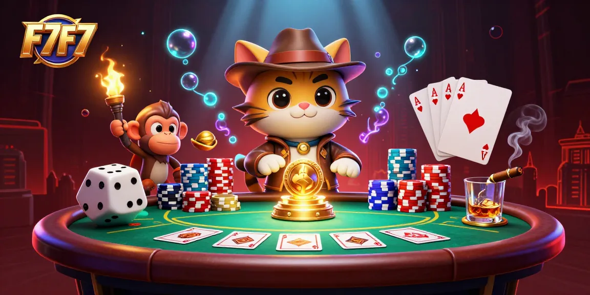 Experience thrilling F7F7 casino adventures as the explorer discovers artifacts amidst vibrant gaming elements.