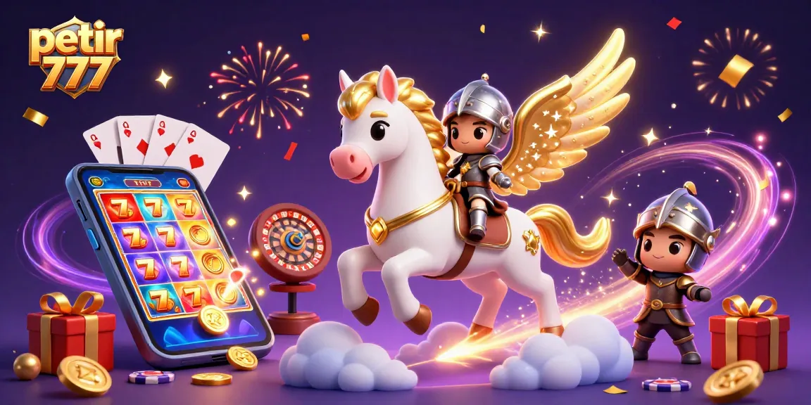 Play the exciting petir 777 slots while the celestial knight soars through a world of vibrant colors and winning chances.