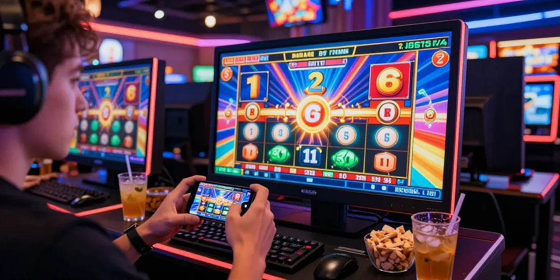 Pengalaman bermain mpo007 dengan grafik menakjubkan di layar, suasana kasino virtual yang menarik dan cerah.