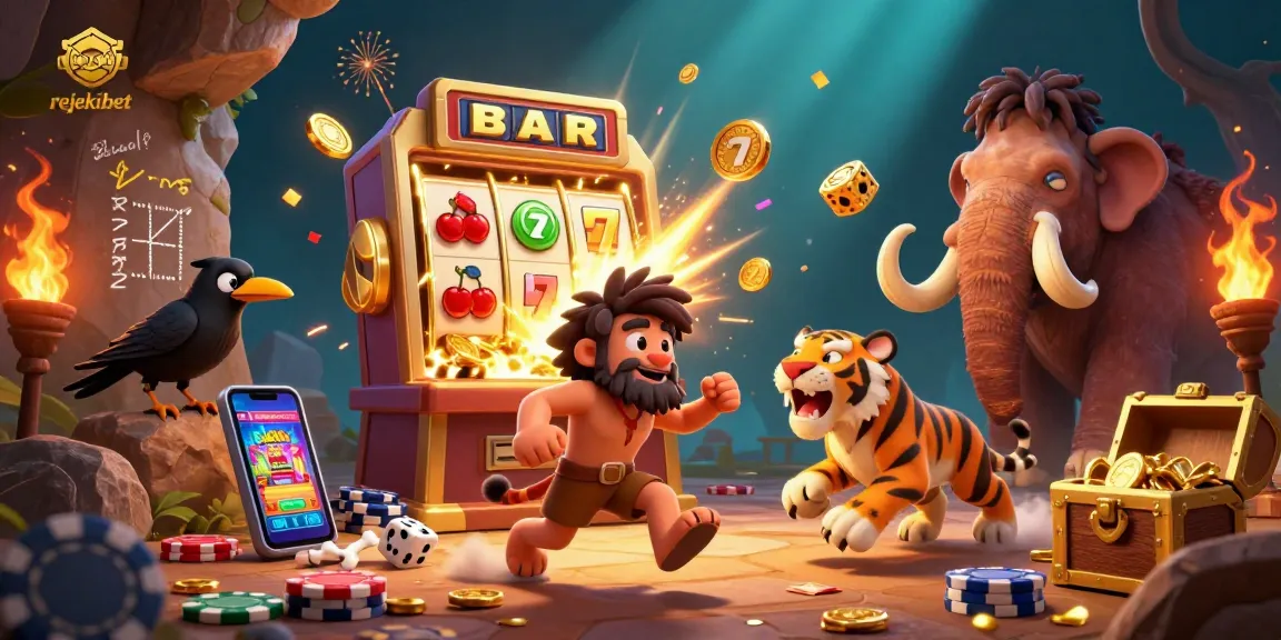 Experience thrilling wins at rejekibet with vibrant and exciting casino game elements in a 3D illustration.
