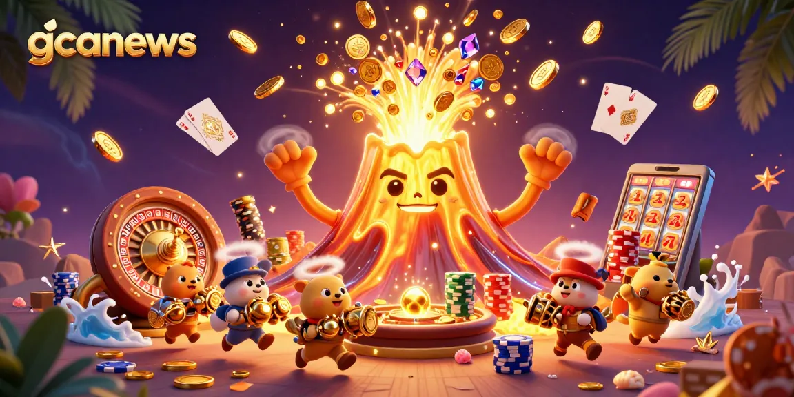 Experience thrilling gaming action at gcanews with a vibrant 3D casino-themed scene.