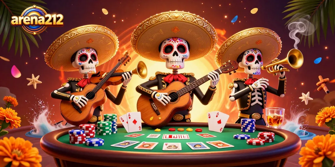 Menangkan hadiah menarik di arena212 dengan suasana kasino yang ceria dan ramai, penuh dengan elemen judi yang mengasyikkan.