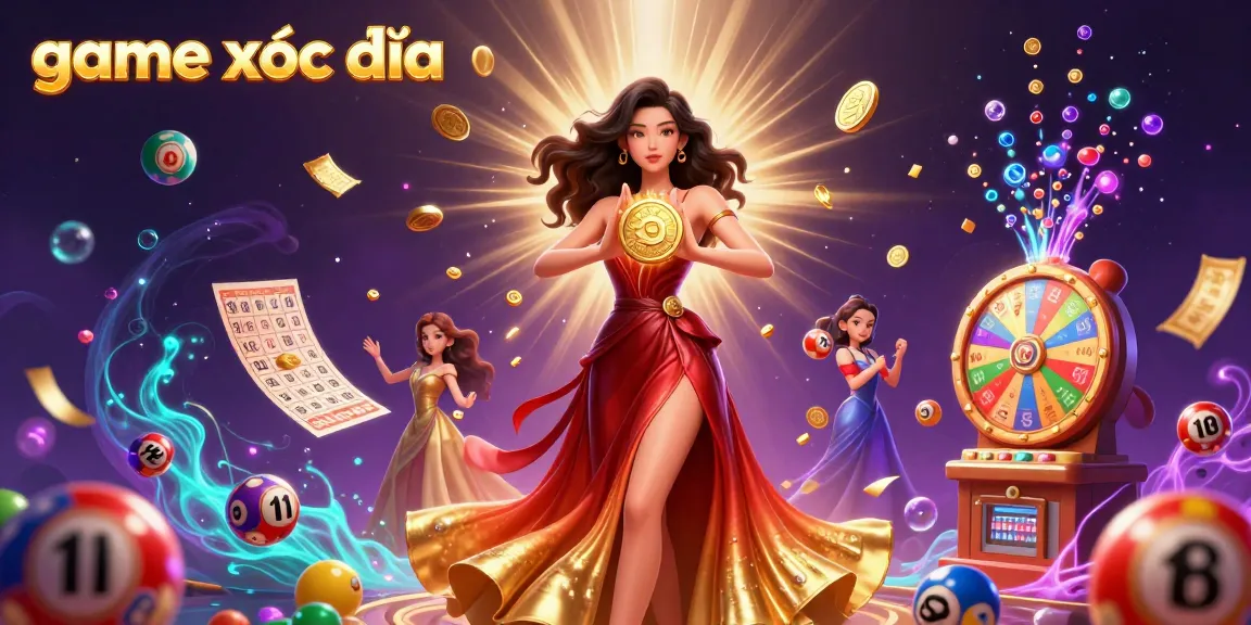 Experience the thrill of game xóc đĩa with vibrant visuals, dynamic elements, and golden treasures raining down.