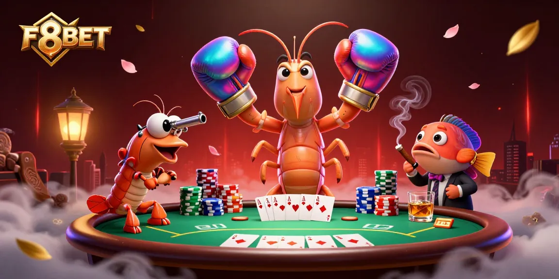 Experience the vibrant action of F8BET with a dynamic poker scene featuring engaging characters.