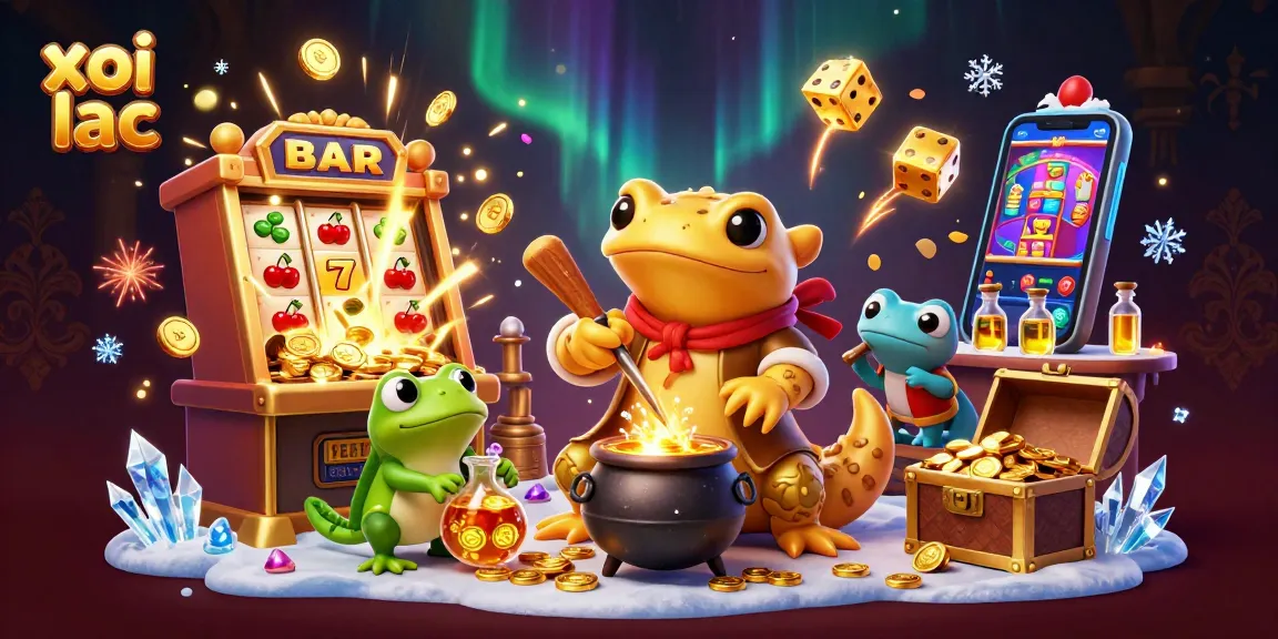 Experience the thrill of xoi lac with a dynamic 3D casino scene full of gold coin explosions.