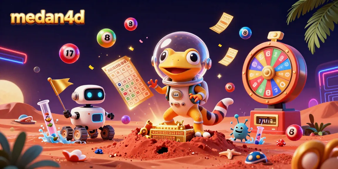 Menangkan jackpot dengan medan4d dalam ilustrasi kasino fantastis di Mars.