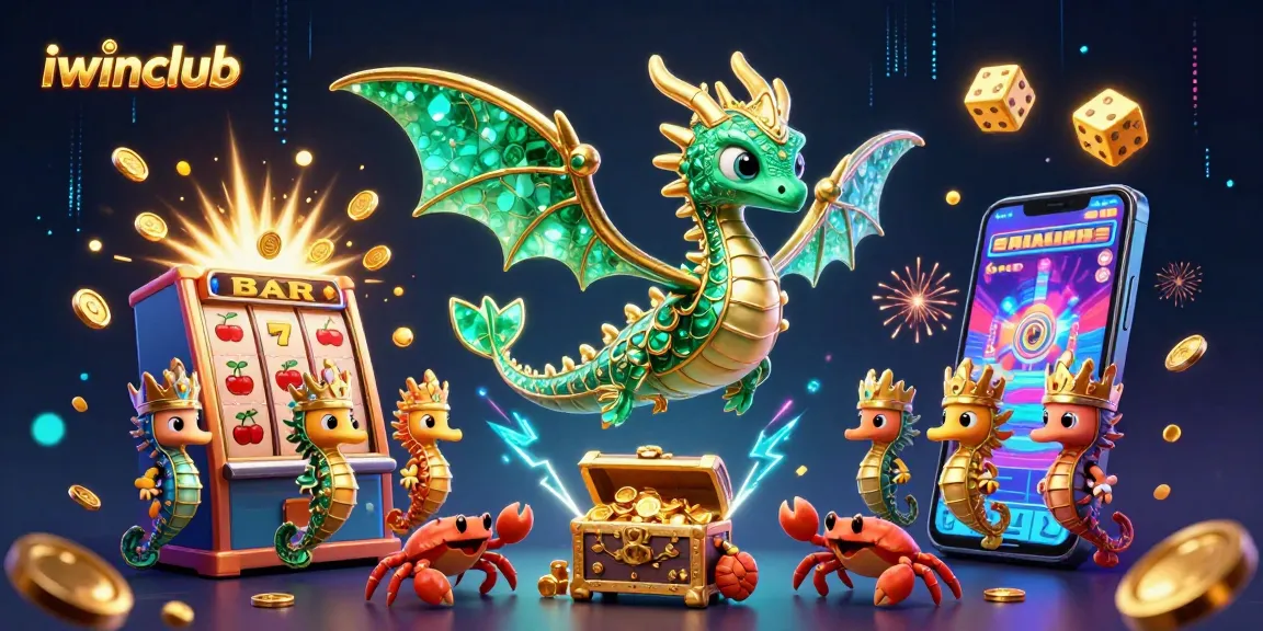 Engage with the thrilling world of iwinclub casino, featuring a vibrant slot machine and exciting game symbols.