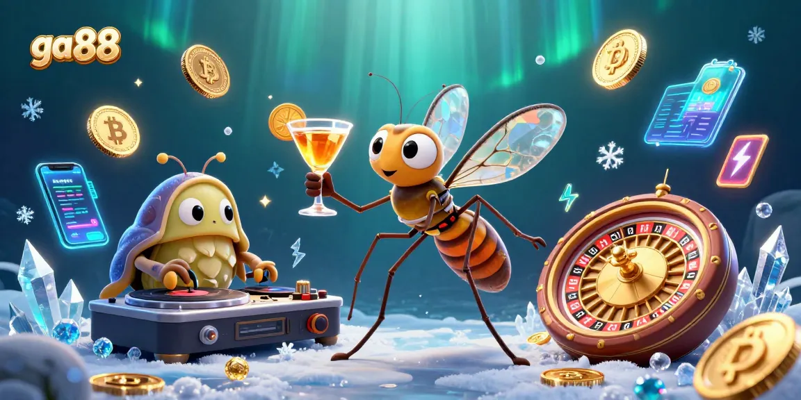 Engage with ga88's vibrant casino game experience through animated characters and digital elements.