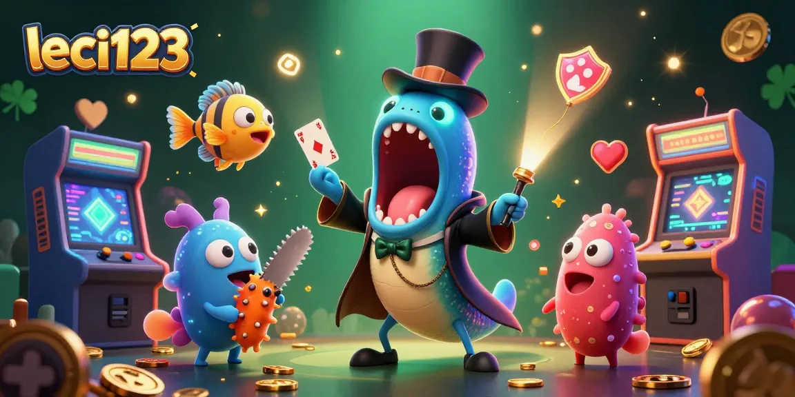 Experience leci123 in a vibrant casino scene with magical sea creatures performing thrilling card tricks.