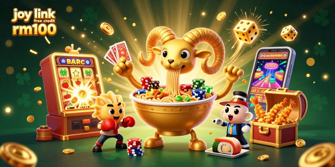 Experience thrilling moments with joy link free credit rm100 at a vibrant casino scene featuring interactive characters.