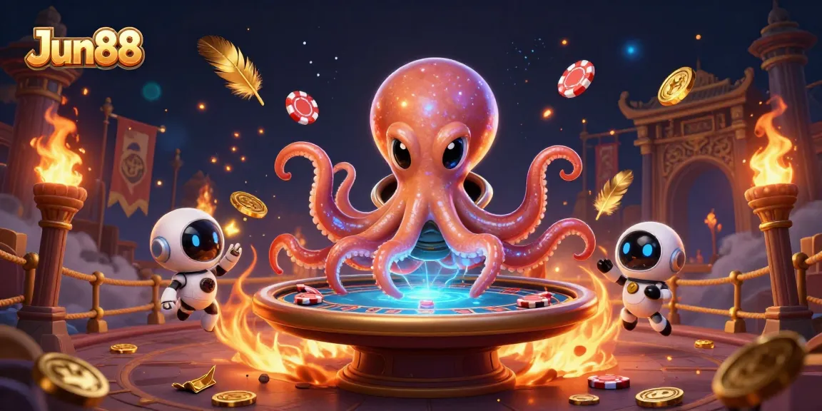 Engage with Jul88 at a holographic poker table, amidst swirling golden particles.