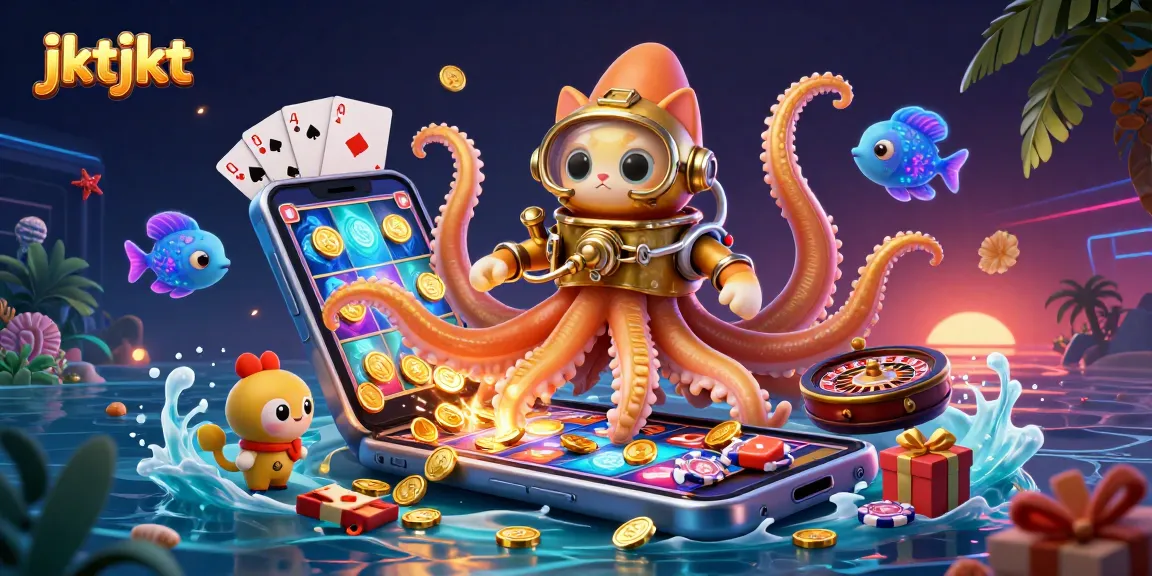 jktjkt menampilkan kraken dan kucing penyelam dalam aksi judi bertema lautan yang menakjubkan