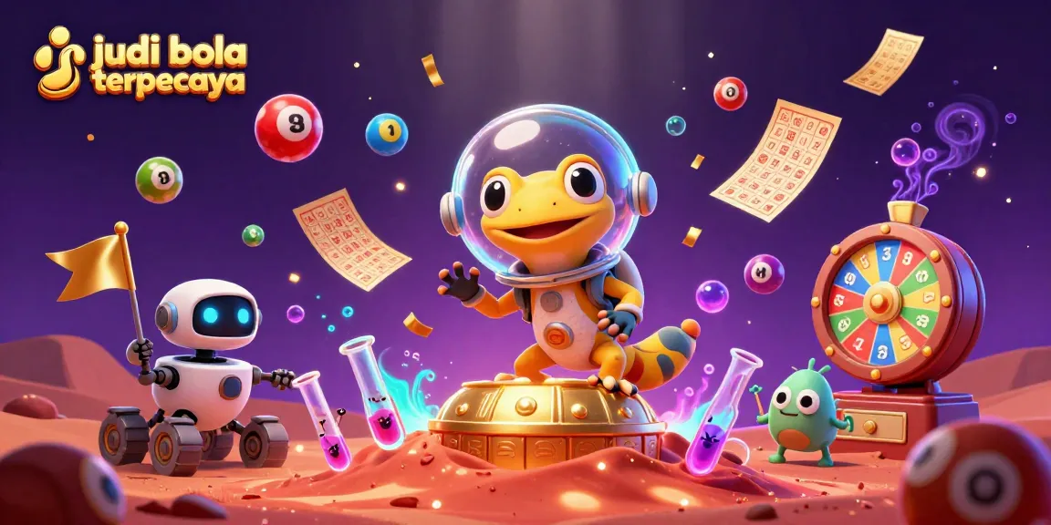 Experience the excitement of judi bola terpercaya with vibrant casino elements and engaging characters in a lively scene.