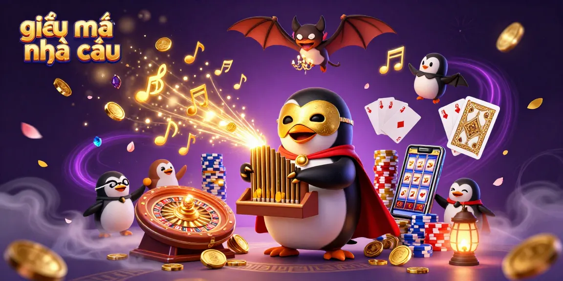 Engage with giải mã nhà cái in a vibrant 3D casino scene filled with golden coins and action.