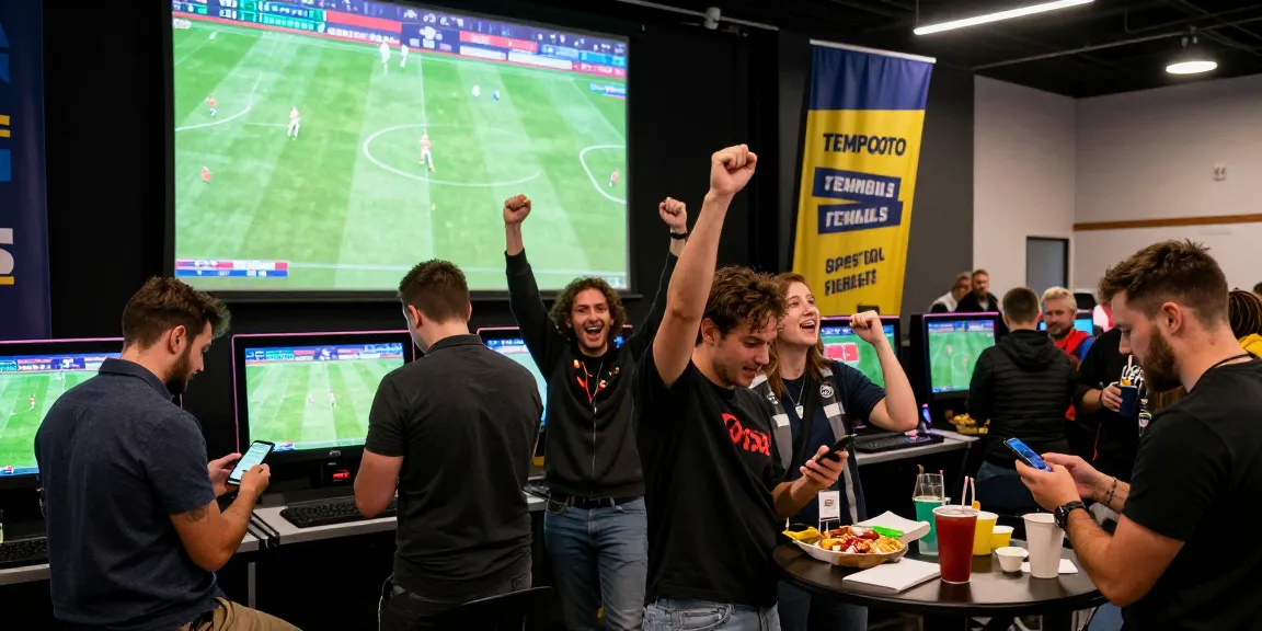Exciting TEMPOTOTO sports betting atmosphere with fans engaging during World Cup 2026 matches