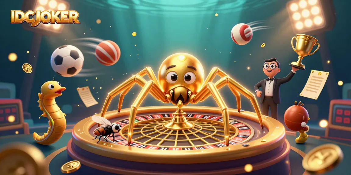 IDCJOKER offers thrilling betting opportunities with its vibrant 3D illustration of sports and gaming elements.