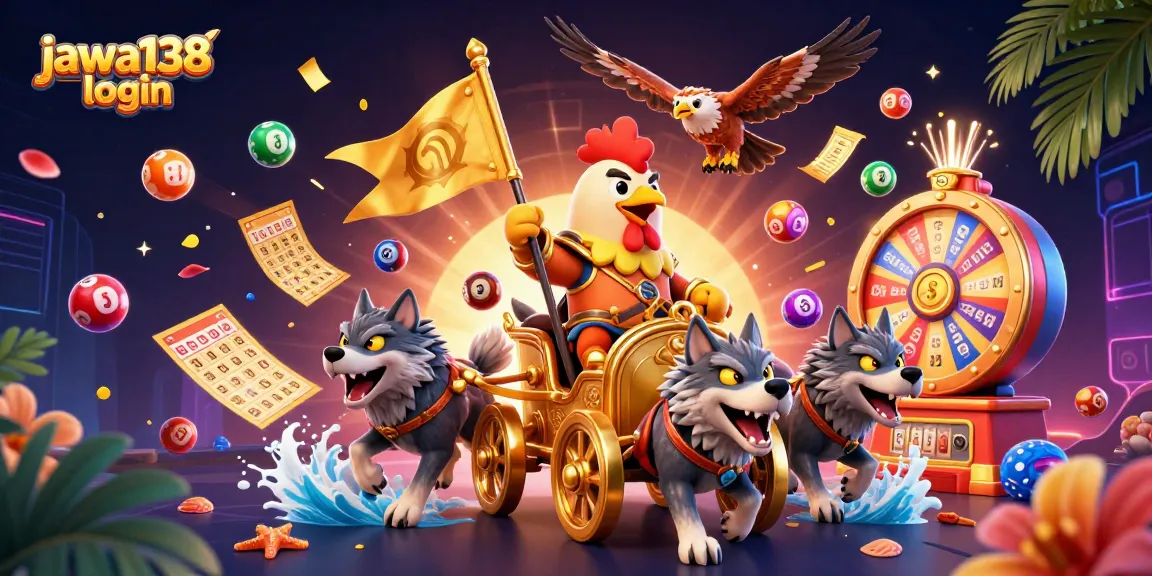 Gali strategi menang dengan jawa138 login dalam ilustrasi live casino yang penuh warna.