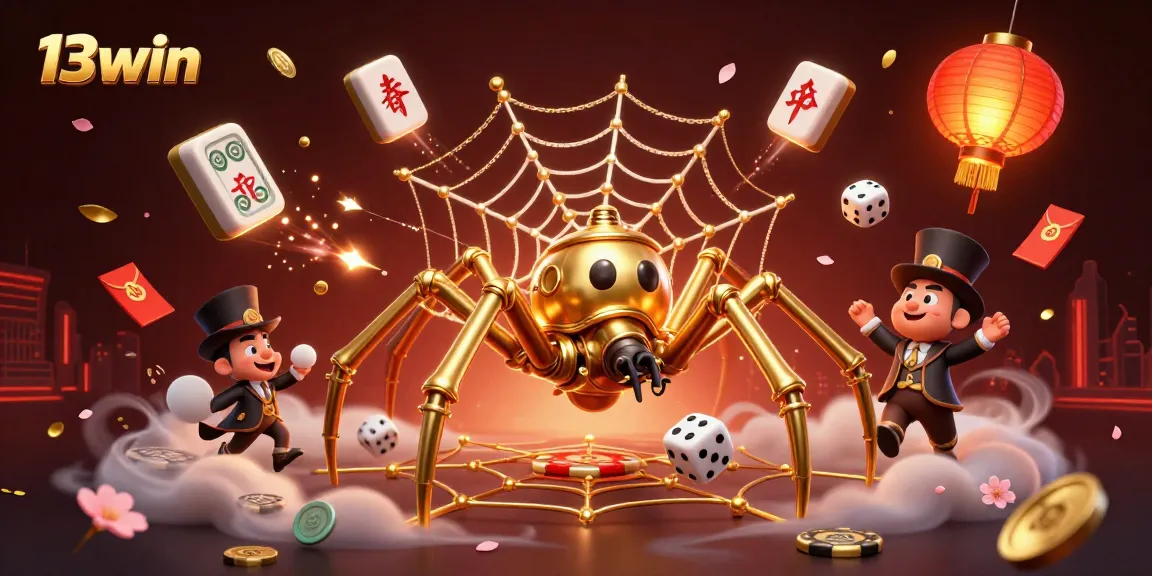 Engage in thrilling gameplay at 13win with vibrant steampunk elements and casino icons.