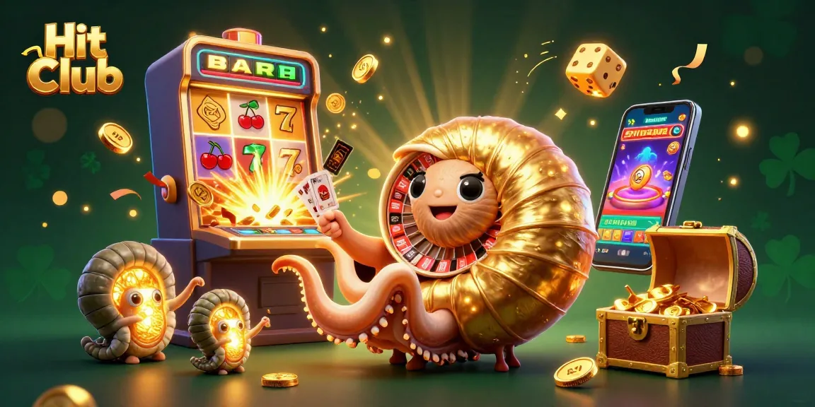 Engage with Hit Club’s exciting casino games featuring a giant nautilus roulette wheel and dazzling slot machine.