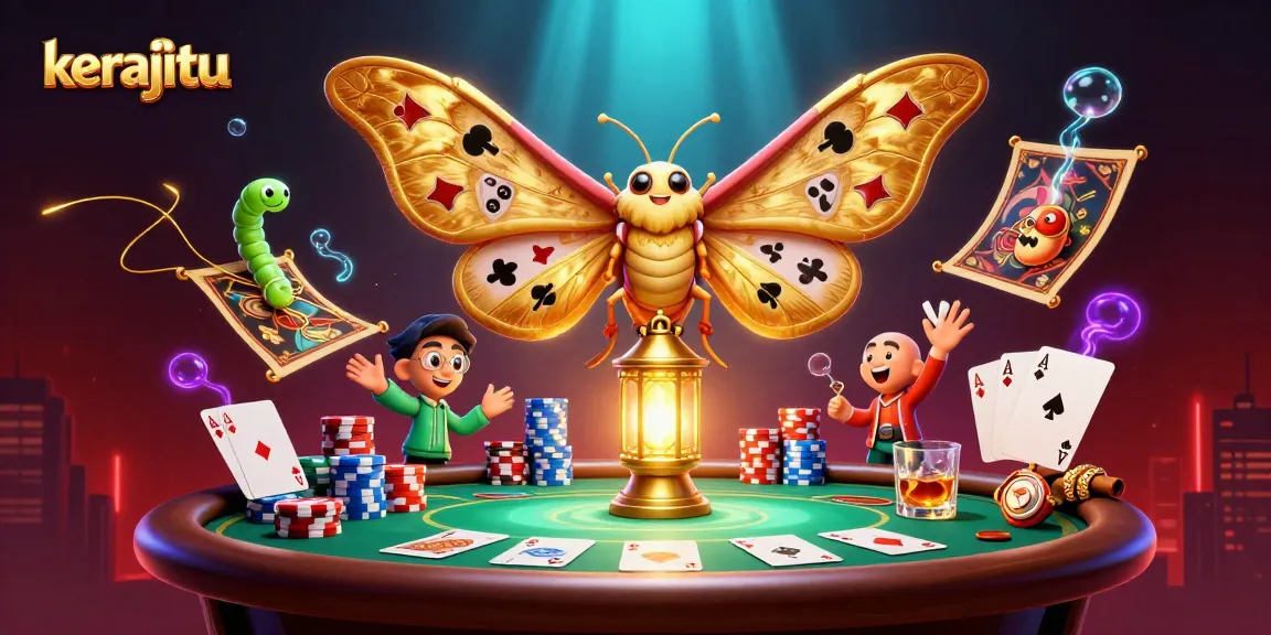 Memenangkan taruhan di kerajitu dengan ilustrasi kasino 3D dan citra berkilauan.