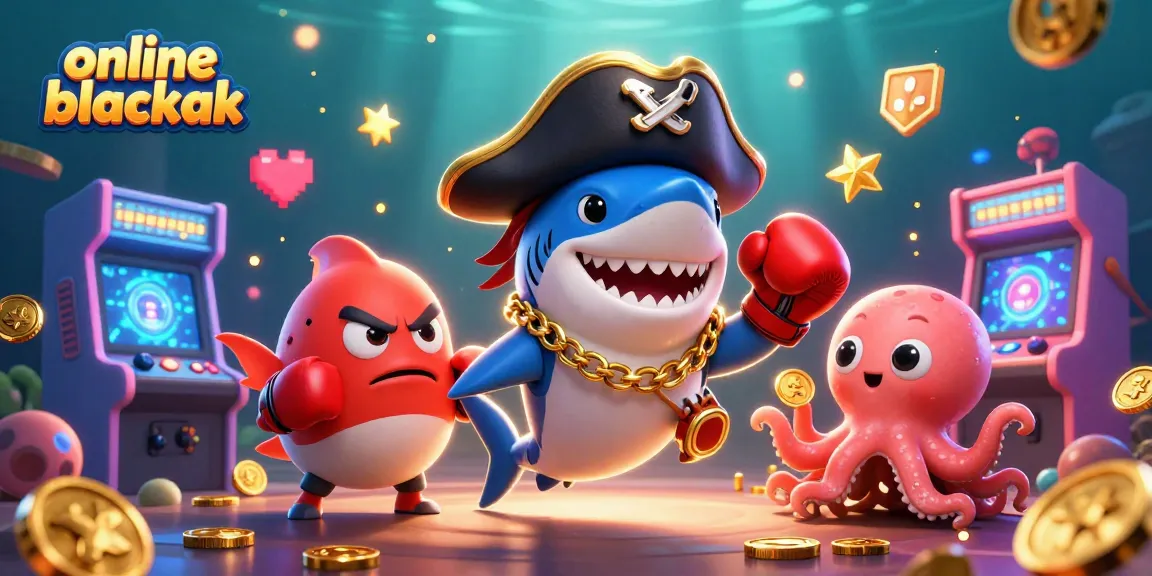 Engage with online blackjack excitement featuring vibrant characters in a dynamic casino scene.