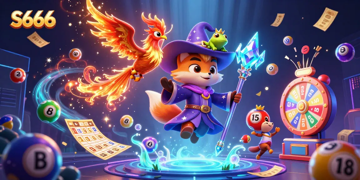 S666 captures the thrill of lottery games with vibrant elements and characters, igniting excitement.