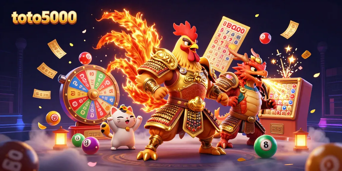 Play with excitement at toto5000 where colorful lottery elements come alive in a vibrant casino atmosphere.